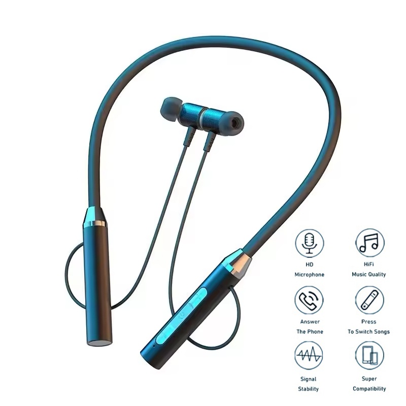 Magnetic Neckband Sports Earphones - Wireless Bluetooth Earphones Neckband Headphones Gaming