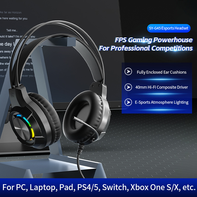 Gaming Headset With Mic Rgb - Gaming Headset Noise Cancelling Earphone Game
