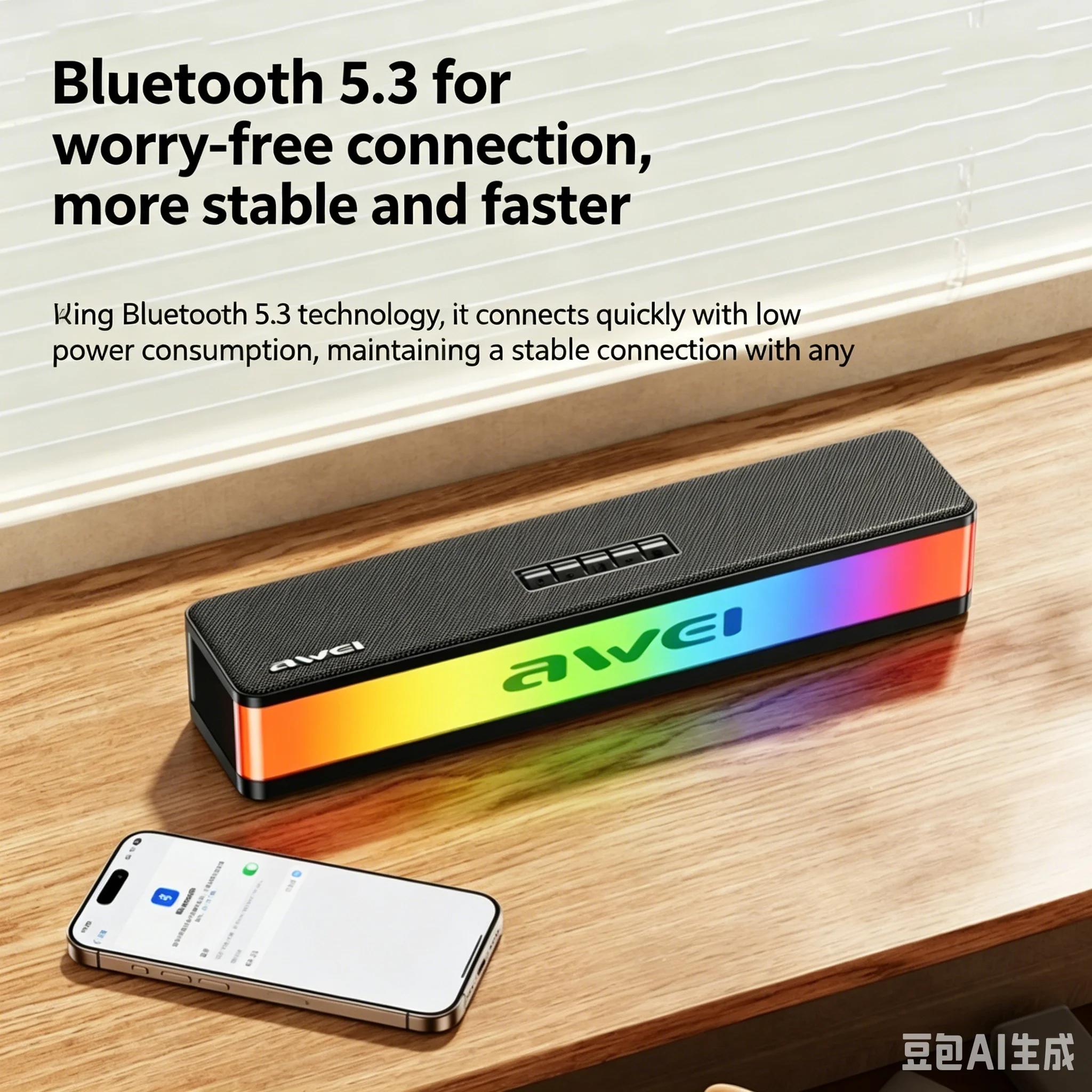 Rgb Computer Soundbar For Pc - RGB Bluetooth Speakers Soundbar 20W Powerful
