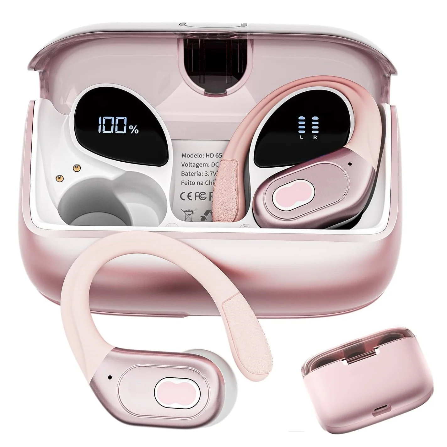 Type C Wired Earphones With Mic - GDLYL HD65 Sports Wireless Earphones with