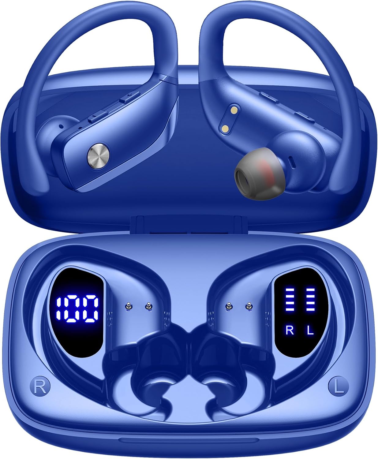 Headphones - Wireless Earbuds with 80H Playtime LED