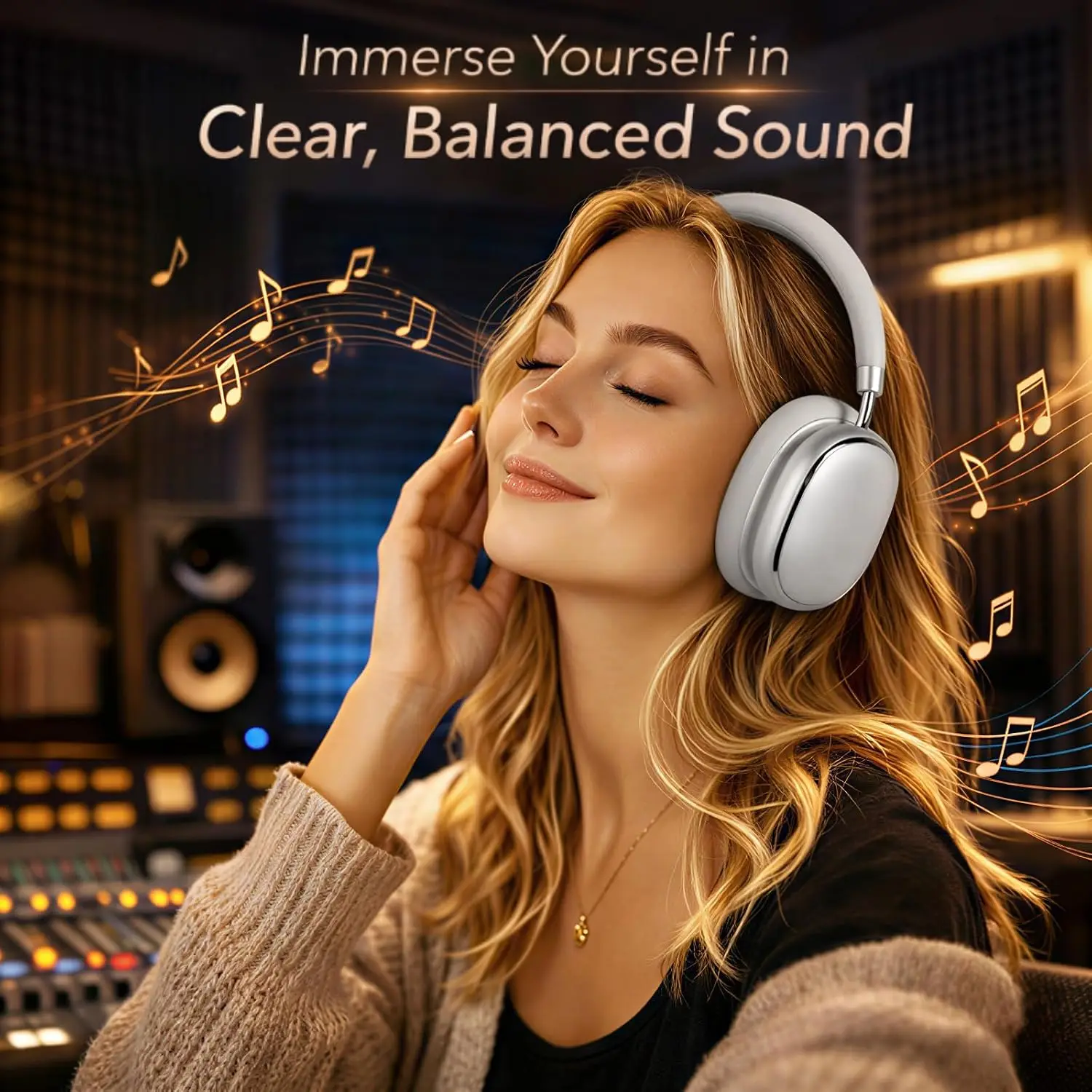Hybrid Adaptive Noise Cancelli - Anc Wireless Over Ear Headphones ulasan dan harga