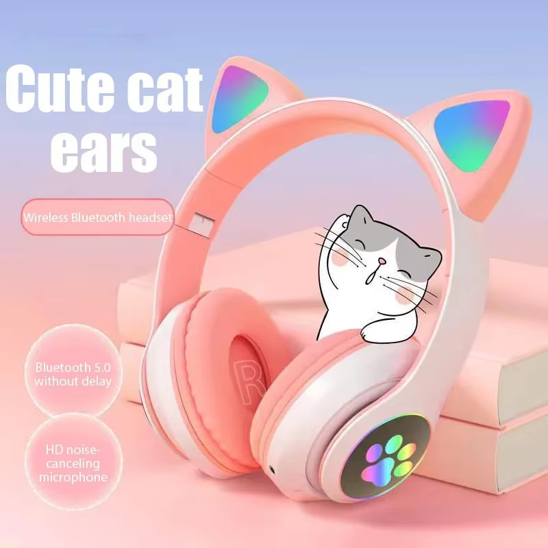 JST-28 Wireless Headphones Cat - Anc Wireless Over Ear Headphones ulasan dan harga