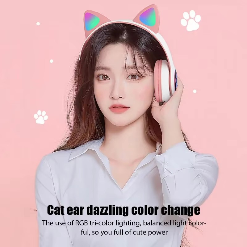 JST-28 Wireless Headphones Cat - Anc Wireless Over Ear Headphones ulasan dan harga