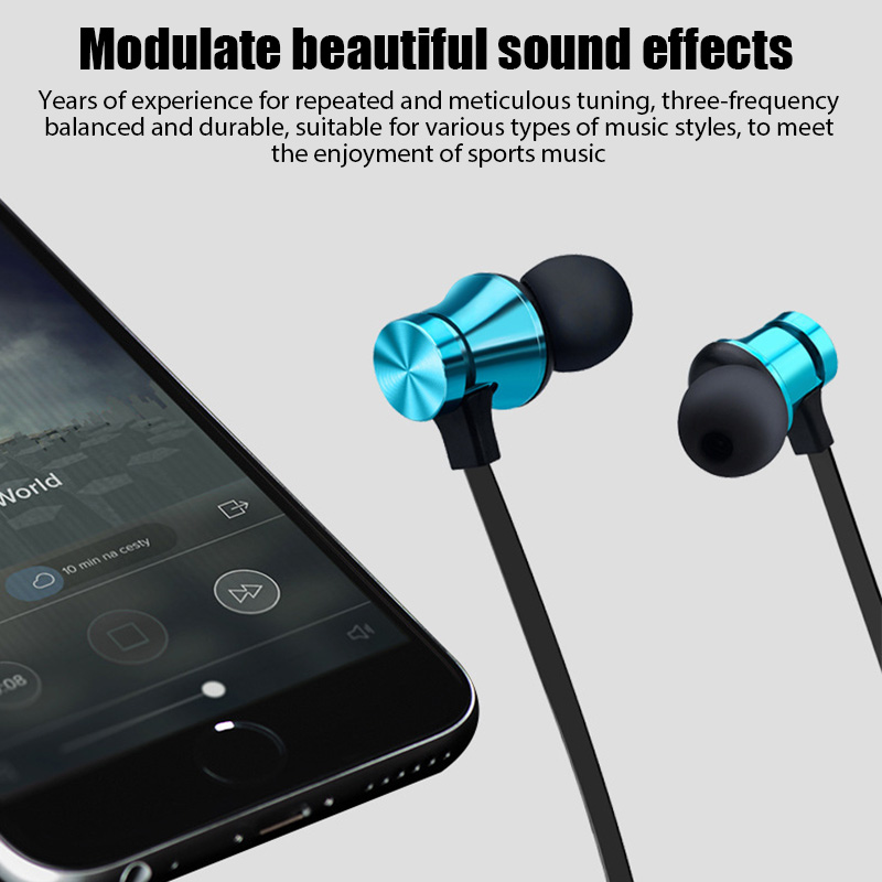 New Bluetooth 4.2 Wireless Spo - Magnetic Neckband Sports Earphones ulasan dan harga