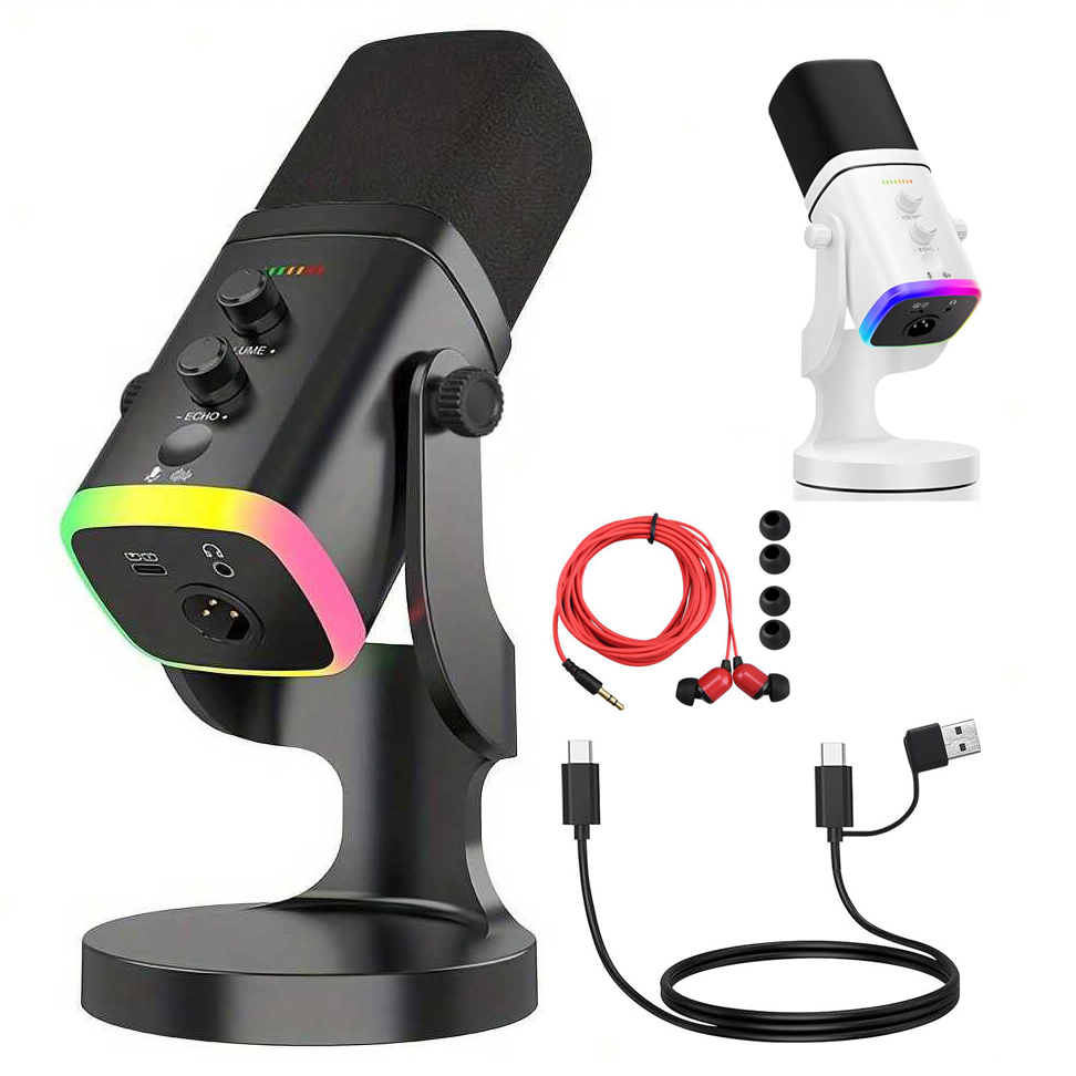 USB/XLR Dynamic Microphone for - Gaming Headset With Mic Rgb ulasan dan harga