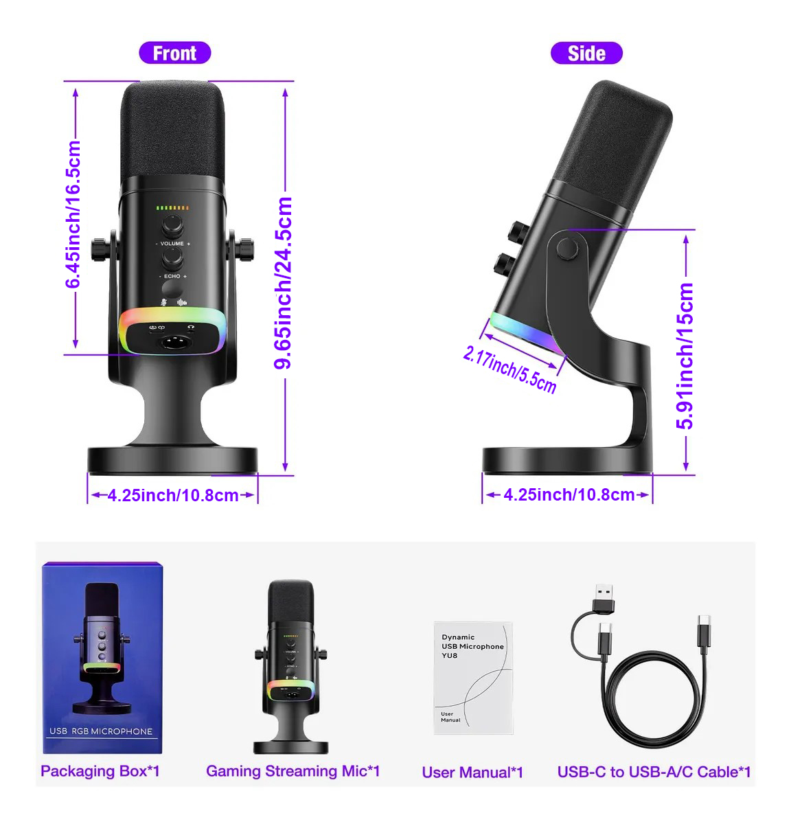USB/XLR Dynamic Microphone for - Gaming Headset With Mic Rgb ulasan dan harga