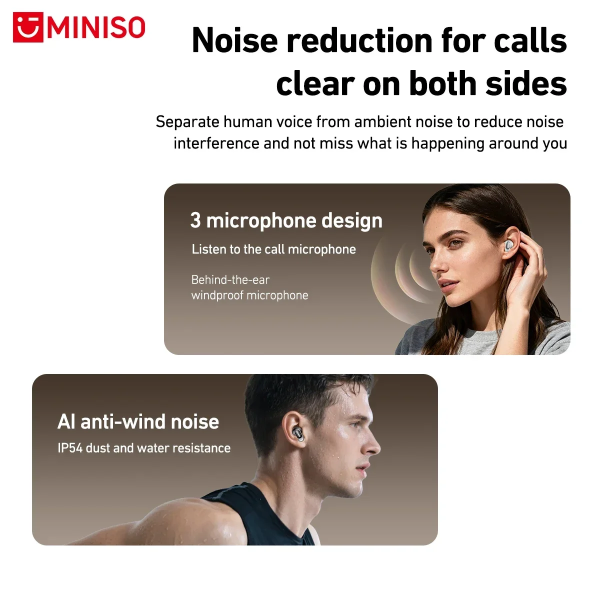 MINISO MS105 Bluetooth Earphon - Type C Wired Earphones With Mic ulasan dan harga