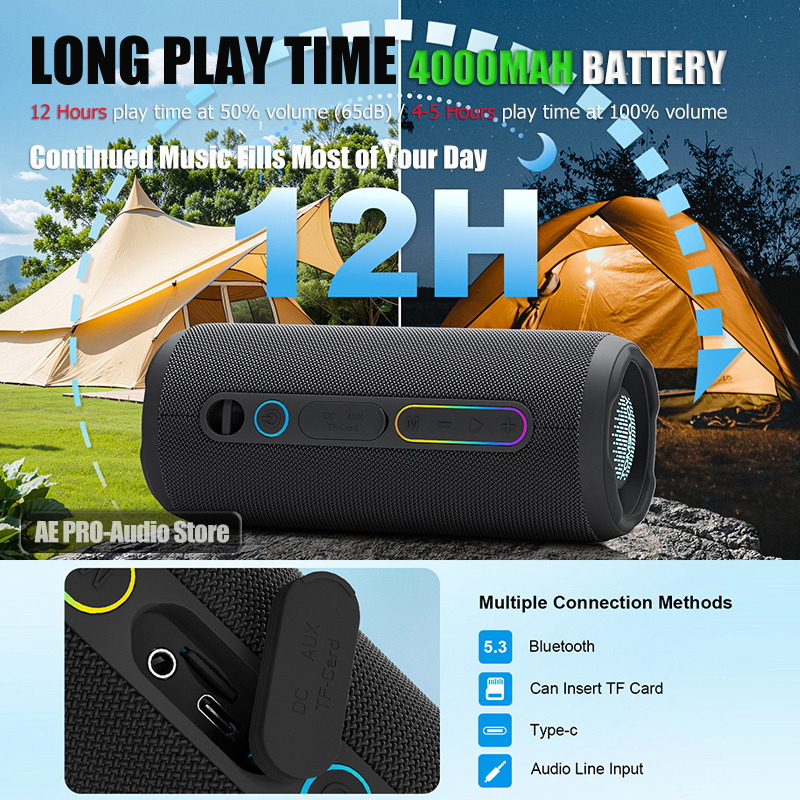 30W Portable Bluetooth Speaker - Portable Bluetooth Speaker Waterproof Ipx7 ulasan dan harga
