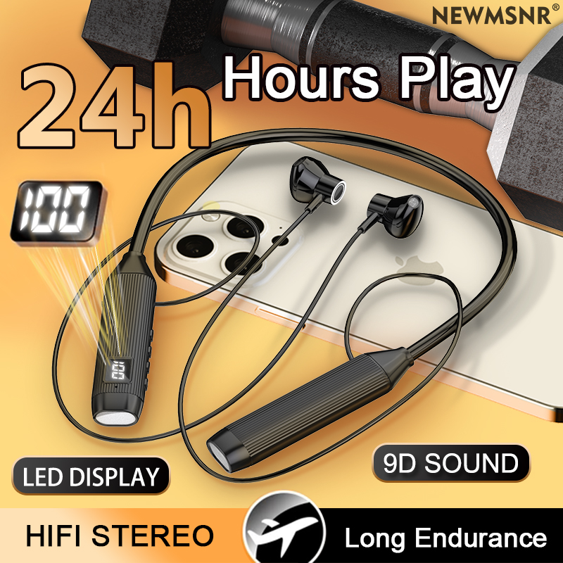 TWS LED Display Super Power Wi - Magnetic Neckband Sports Earphones ulasan dan harga