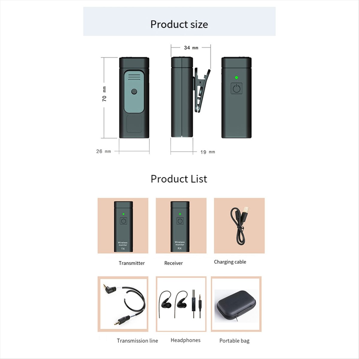ONGE Wireless Earphone Monitor - In Ear Monitors For Singers ulasan dan harga