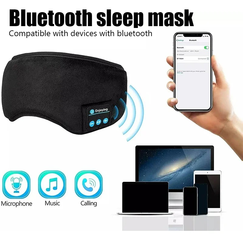 3D Eye Mask Bluetooth Headphon - Sleep Mask Headphones Bluetooth ulasan dan harga