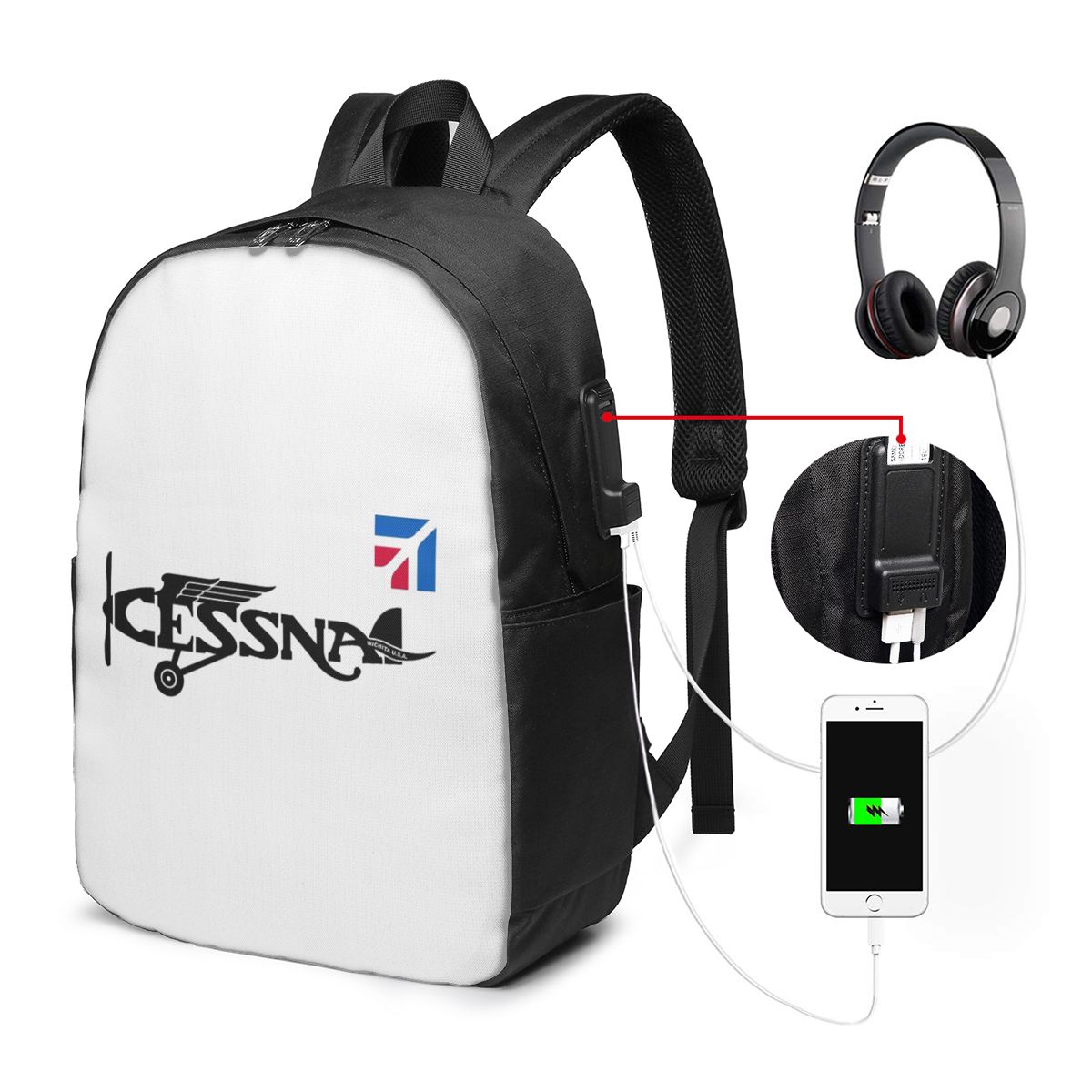 Cessna Logo Backpack Travel No - Laptops ulasan dan harga