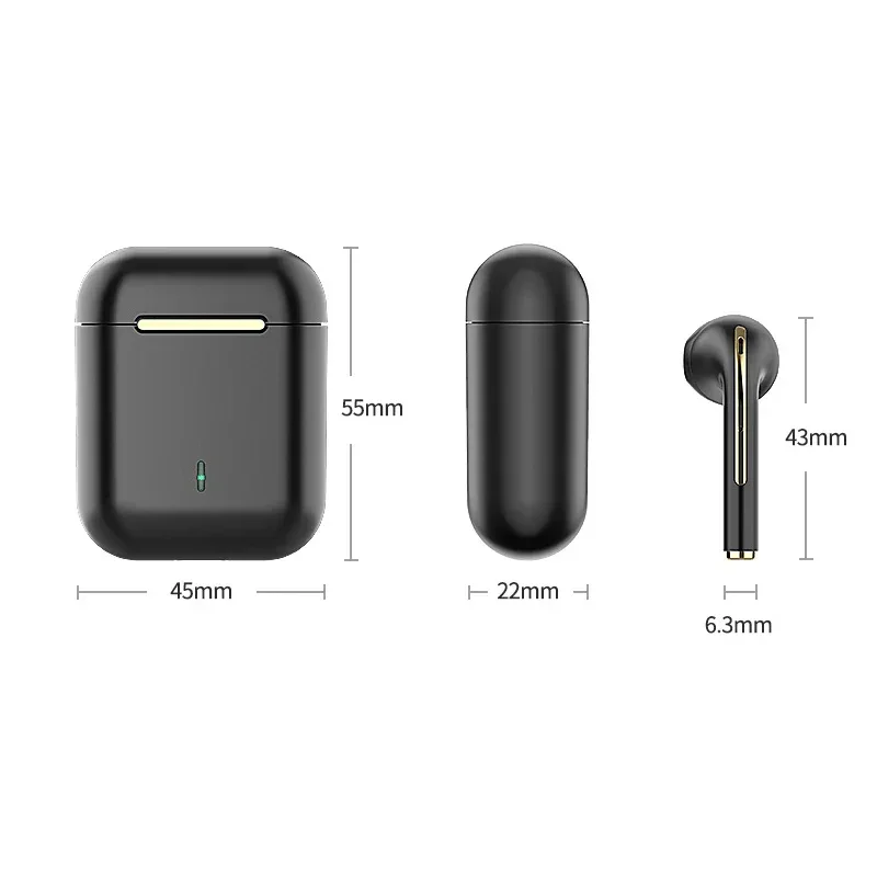 TWS Wireless Earbuds, 5.3 Blue - Type C Wired Earphones With Mic ulasan dan harga