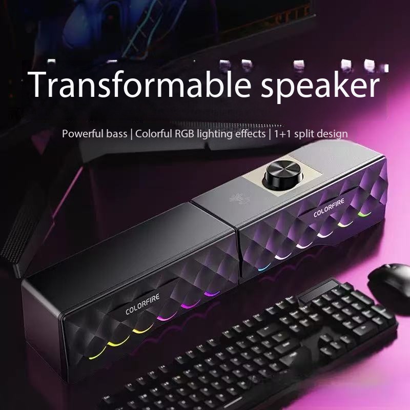 HIFI Sound Quality Wired Compu - Rgb Computer Soundbar For Pc ulasan dan harga