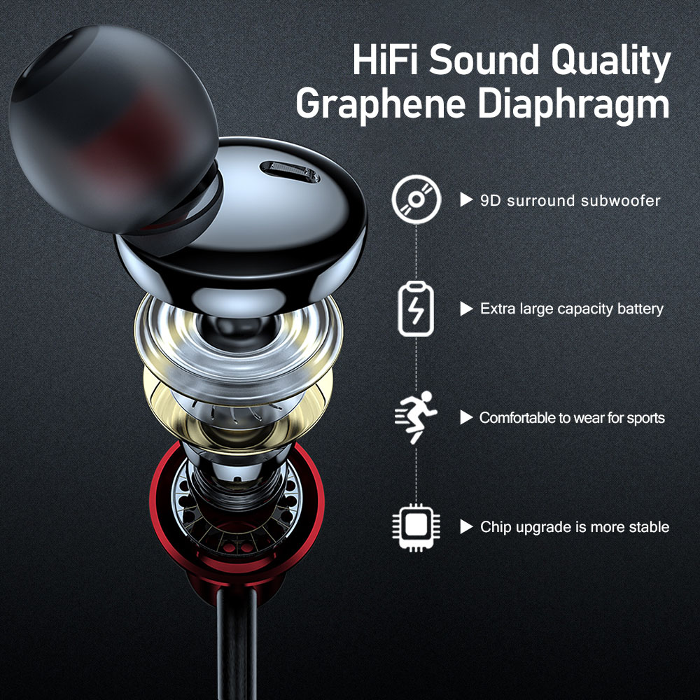 EARDECO Original Bluetooth Hea - Magnetic Neckband Sports Earphones ulasan dan harga