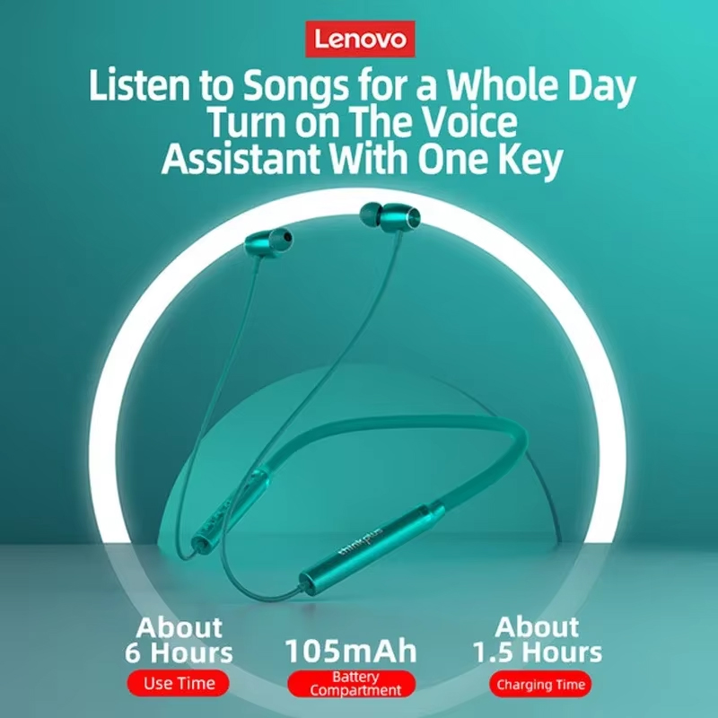 Lenovo Bluetooth Earphones Wat - Magnetic Neckband Sports Earphones ulasan dan harga