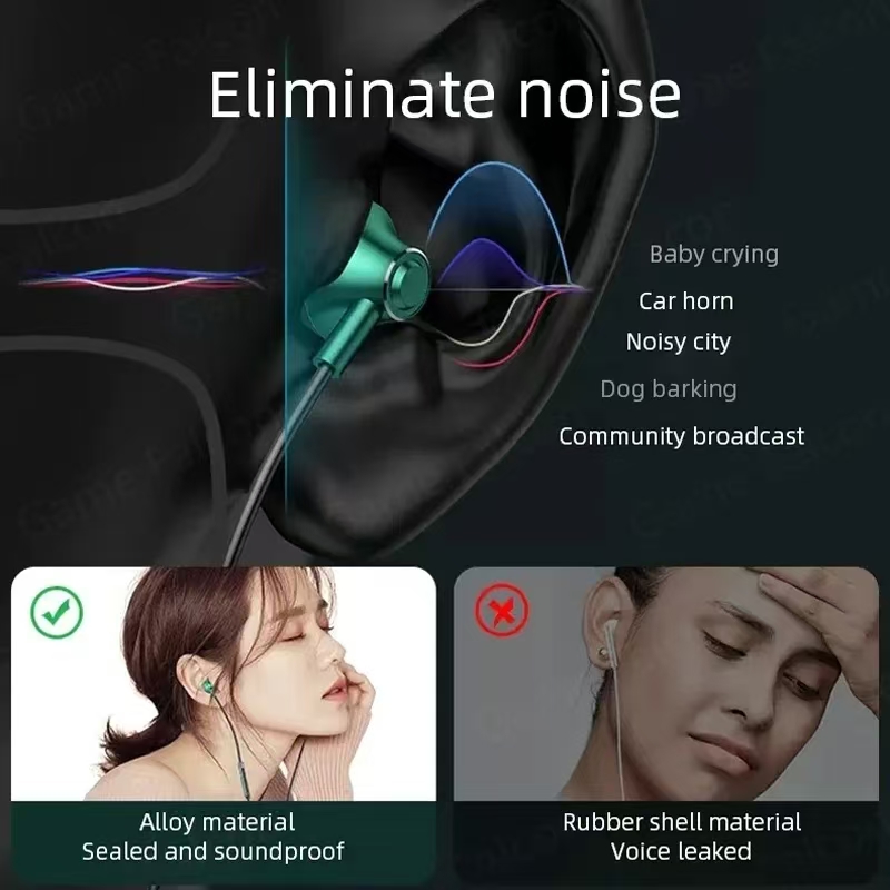9D Surround Bass Type C&3.5mm  - Type C Wired Earphones With Mic ulasan dan harga