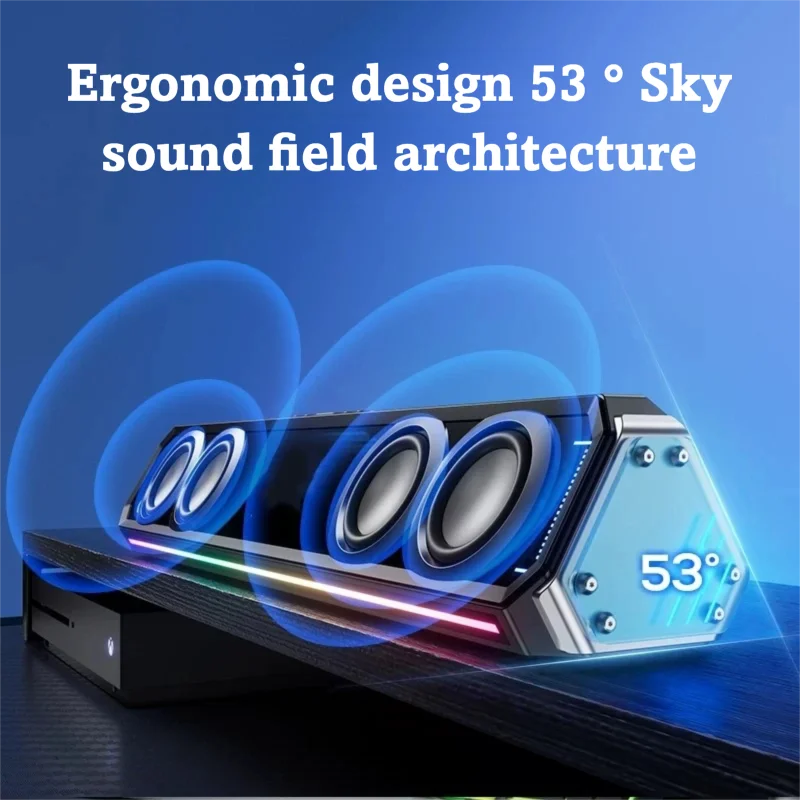 Gaming Soundbar with RGB Light - Rgb Computer Soundbar For Pc ulasan dan harga