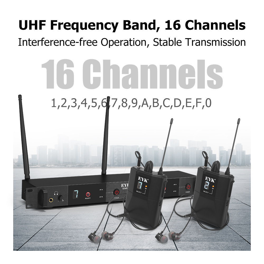 EYK IEM82 UHF Wireless In Ear  - In Ear Monitors For Singers ulasan dan harga