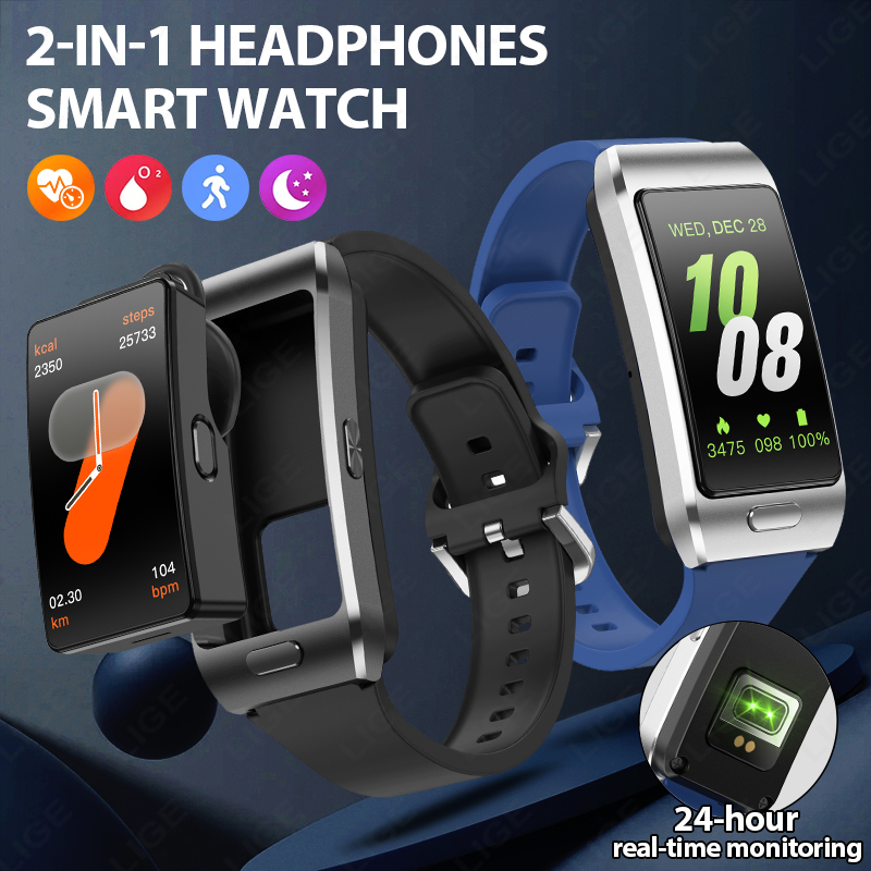 LIGE New Smart Watch Earbuds T - Tws Earbuds Bluetooth 5.3 ulasan dan harga