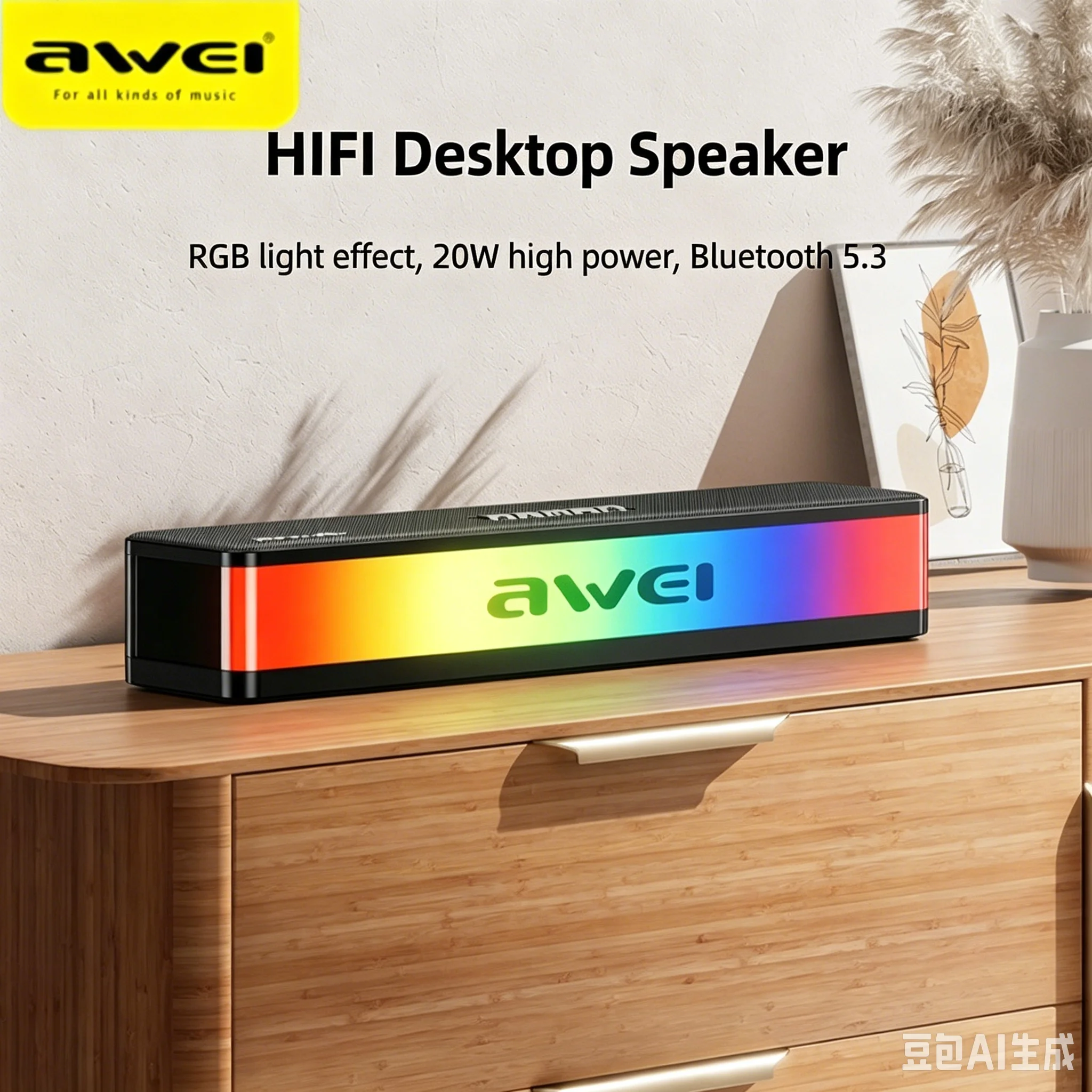 RGB Bluetooth Speakers Soundba - Rgb Computer Soundbar For Pc ulasan dan harga