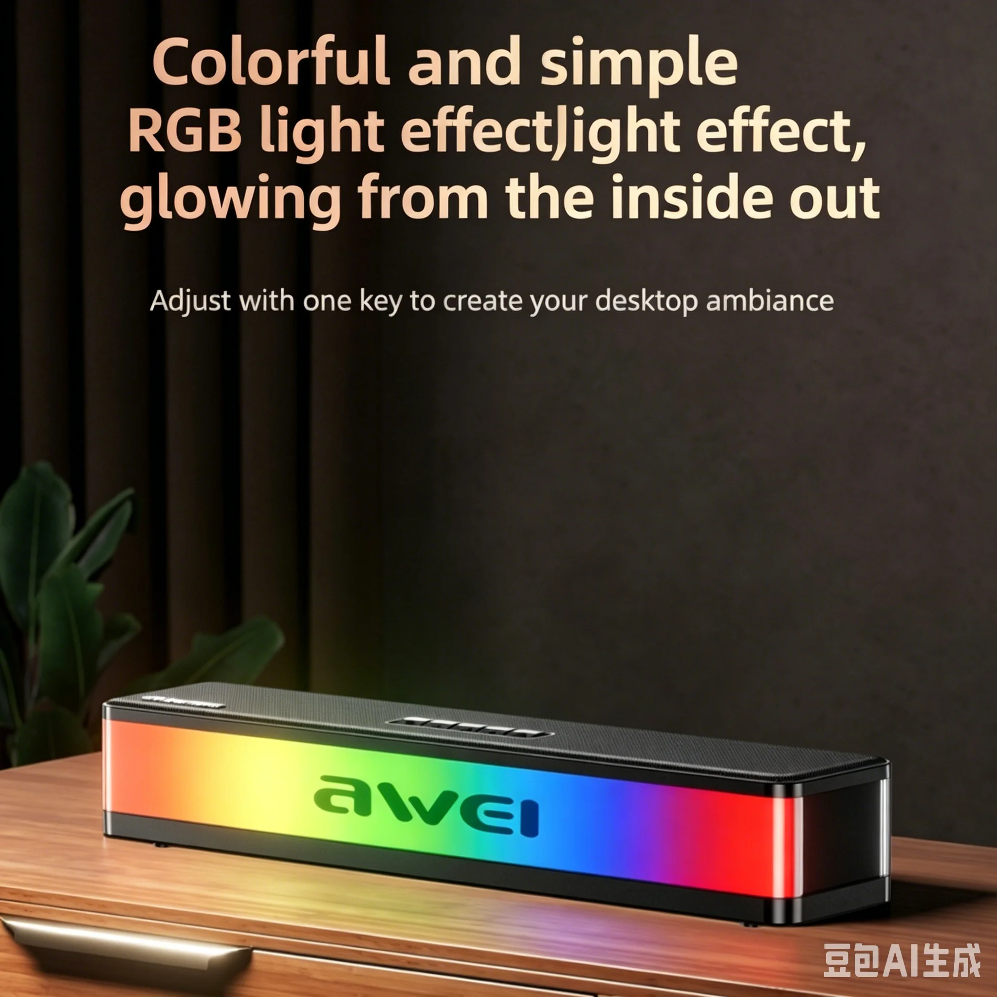 RGB Bluetooth Speakers Soundba - Rgb Computer Soundbar For Pc ulasan dan harga
