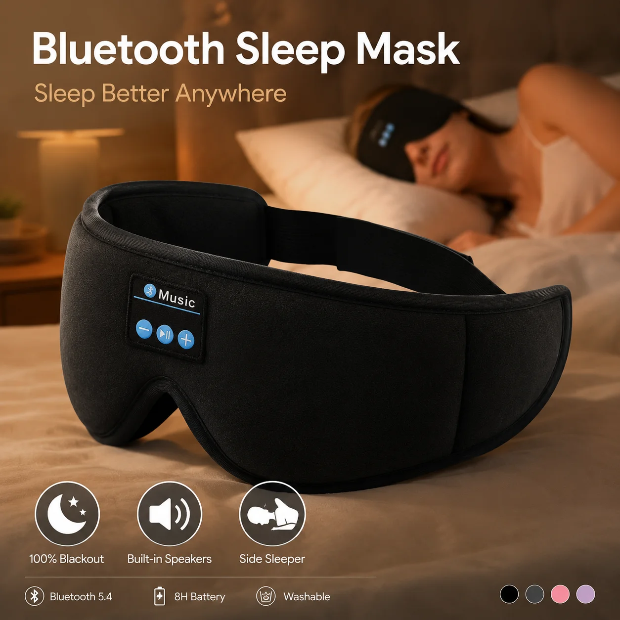 Wireless Sleep Headphones Eye  - Sleep Mask Headphones Bluetooth ulasan dan harga