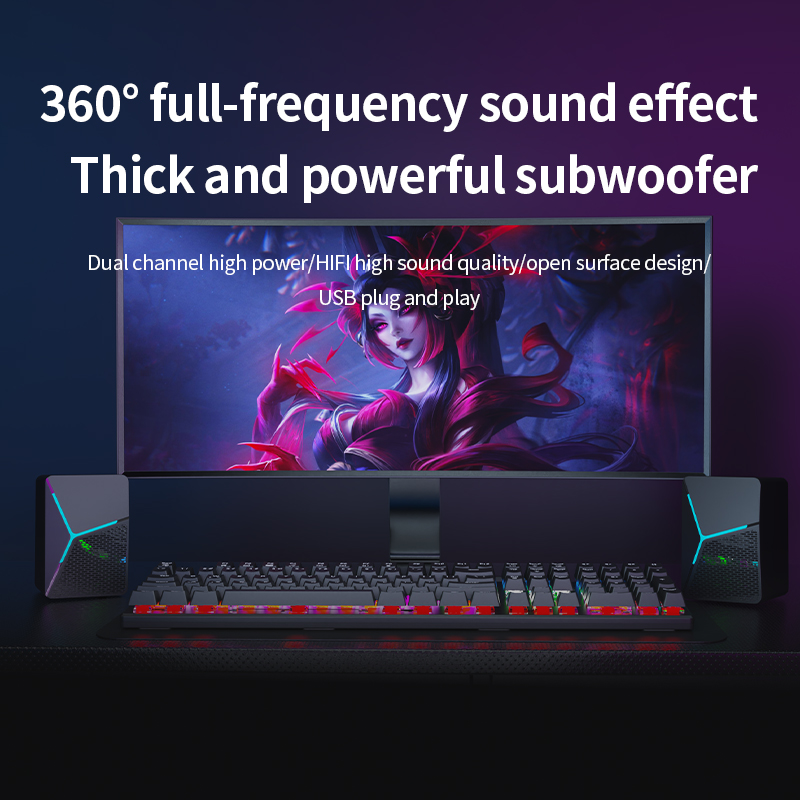 RGB Gaming Computer Speakers W - Rgb Computer Soundbar For Pc ulasan dan harga