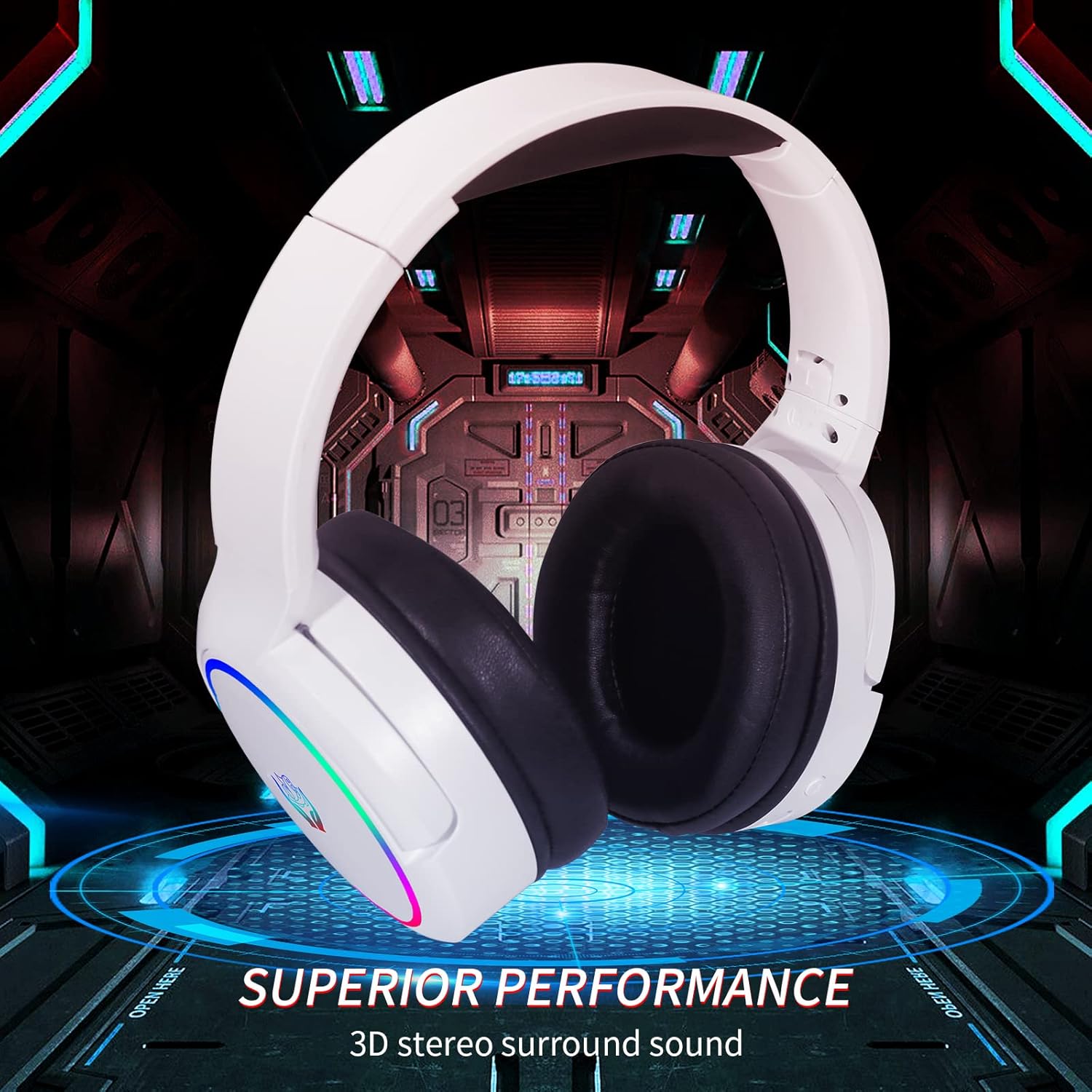 HUO JI 2.4G/Bluetooth Wireless - Gaming Headset With Mic Rgb ulasan dan harga