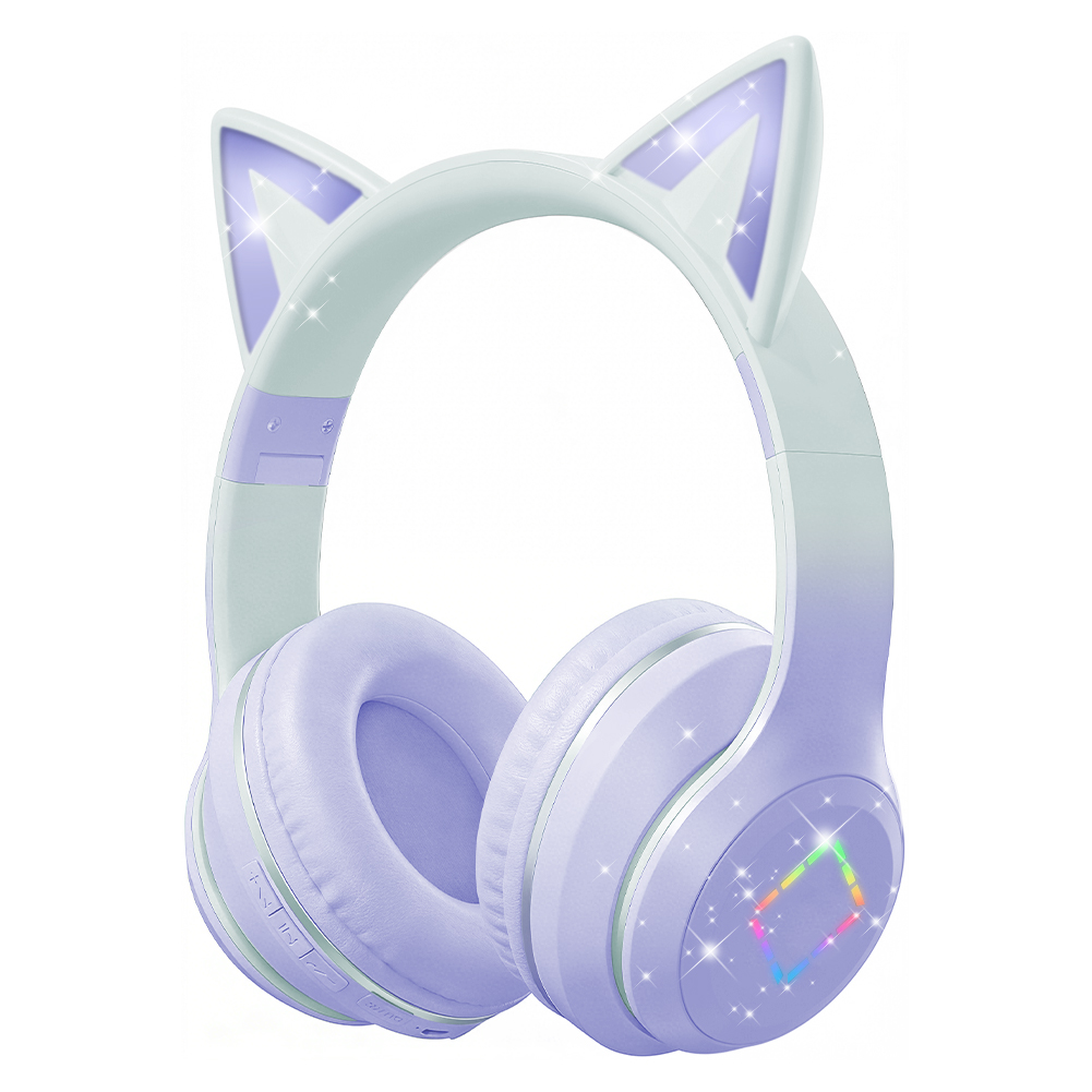 Lovely Kawaii Cat Ear Wireless - Cat Ear Bluetooth Headset Led ulasan dan harga