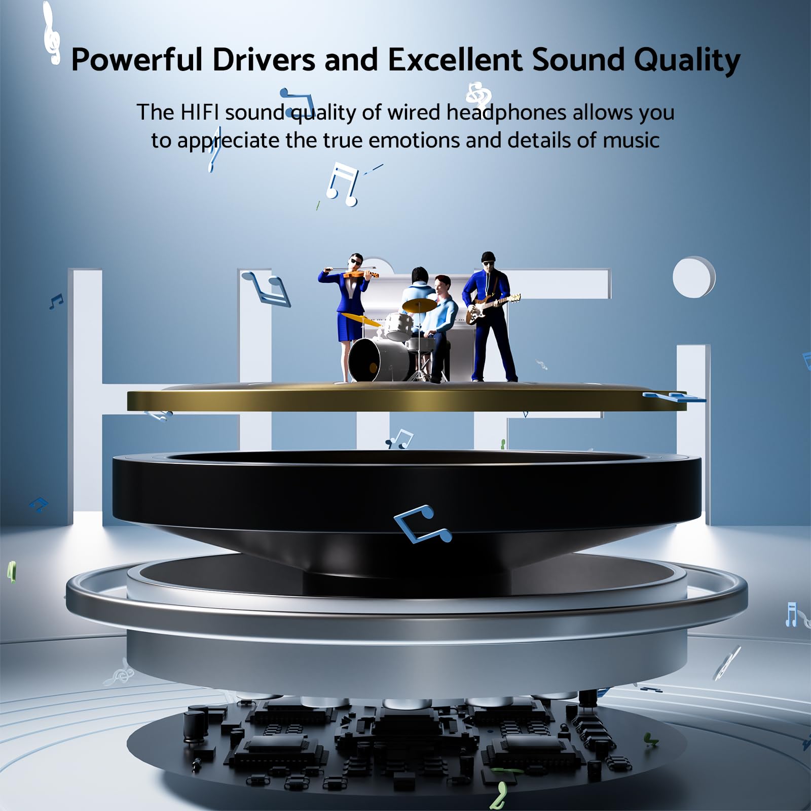 In-Ear Wired Headphone HiFi Mu - Type C Wired Earphones With Mic ulasan dan harga