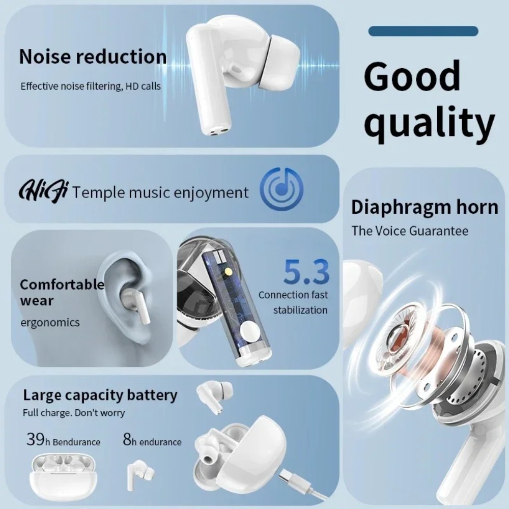 New wireless Bluetooth headset - Tws Earbuds Bluetooth 5.3 ulasan dan harga