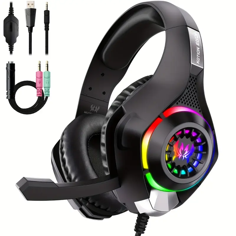 Gaming Headset for PC, PS4, PS - Gaming Headset With Mic Rgb ulasan dan harga