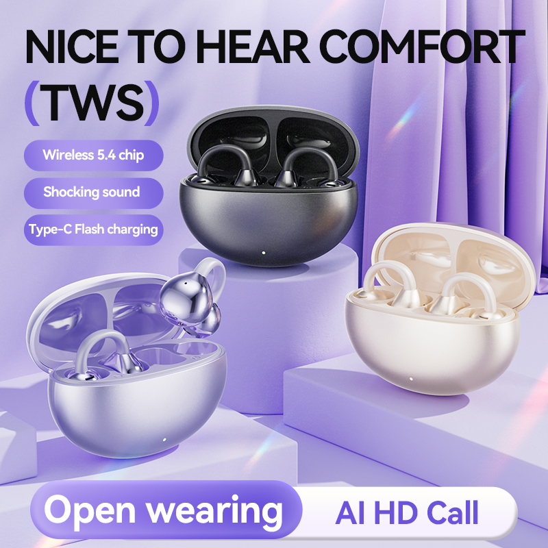 M91 Ear Clip Wireless Bluetoot - Open Ear Air Conduction Headphones ulasan dan harga