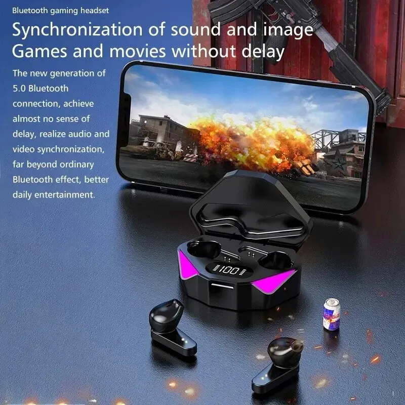 TWS Wireless Bluetooth 5.3 Hea - Gaming Headset With Mic Rgb ulasan dan harga