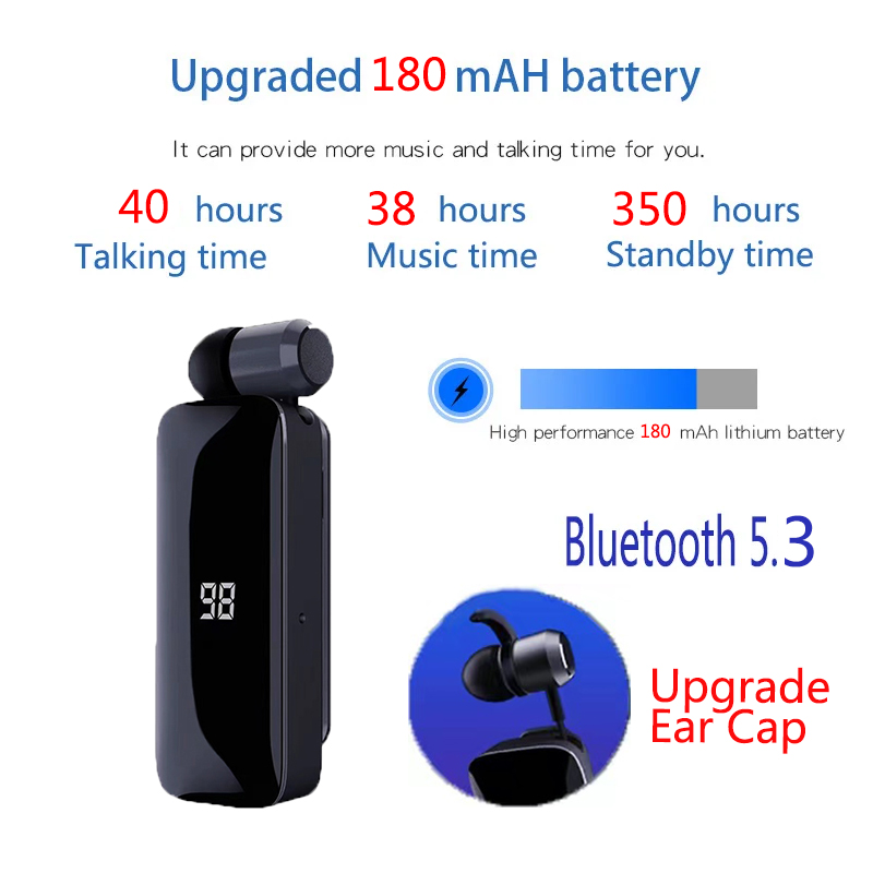 F906 Talk Time 40 Hours Blueto - Type C Wired Earphones With Mic ulasan dan harga