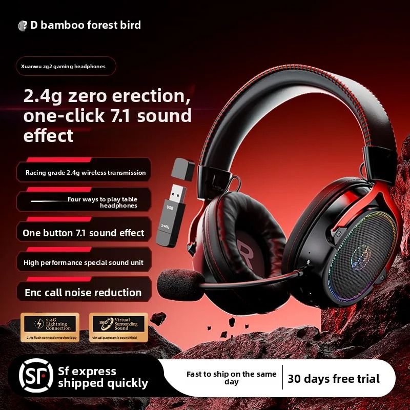 Zhulinniao Xuanwu ZG2 Headset  - Gaming Headset With Mic Rgb ulasan dan harga