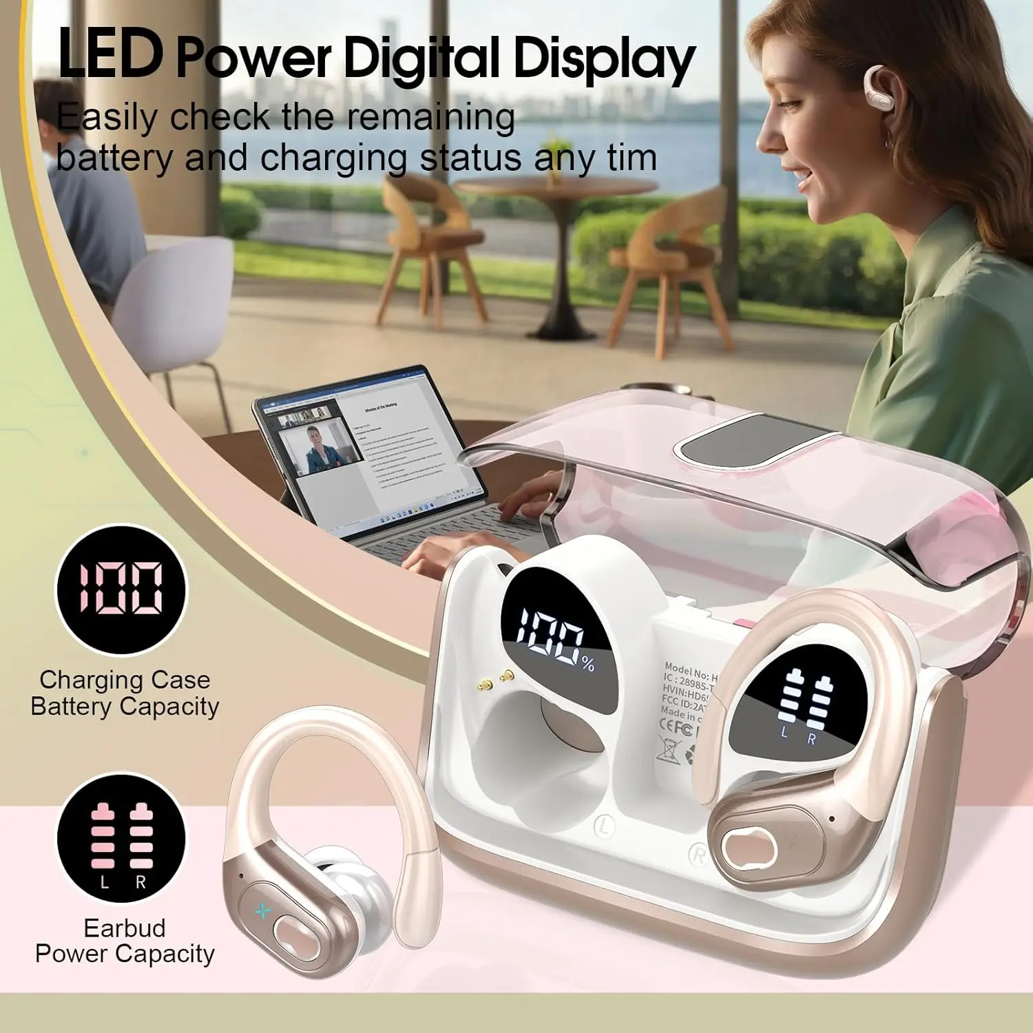 GDLYL HD65 Sports Wireless Ear - Type C Wired Earphones With Mic ulasan dan harga