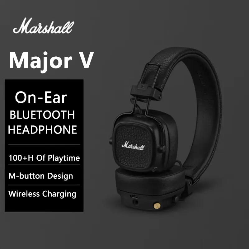 Marshall Major V Wireless Blue - Sleep Mask Headphones Bluetooth ulasan dan harga