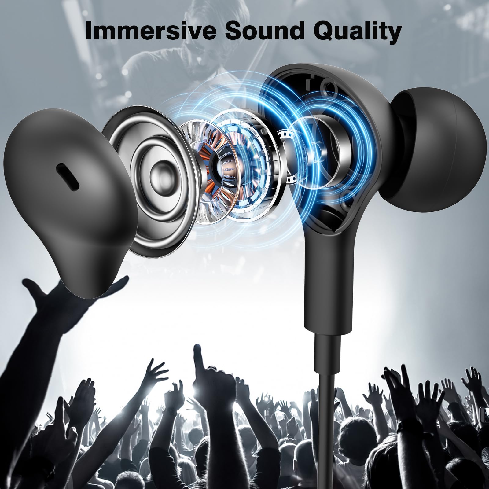 USB C Headphone for Samsung Ga - Type C Wired Earphones With Mic ulasan dan harga