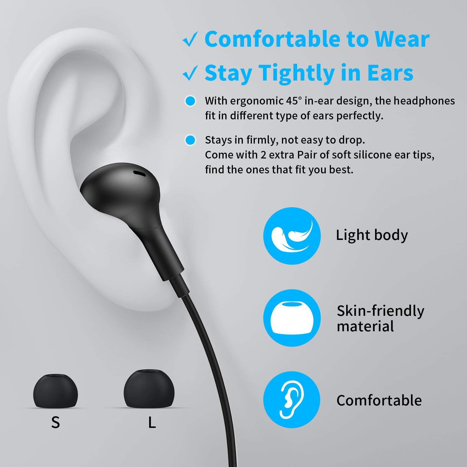 USB C Headphone for Samsung Ga - Type C Wired Earphones With Mic ulasan dan harga