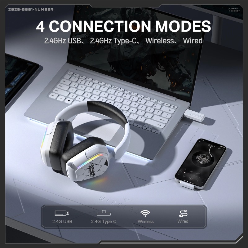 ONIKUMA GT883 Wireless Gaming  - Gaming Headset With Mic Rgb ulasan dan harga