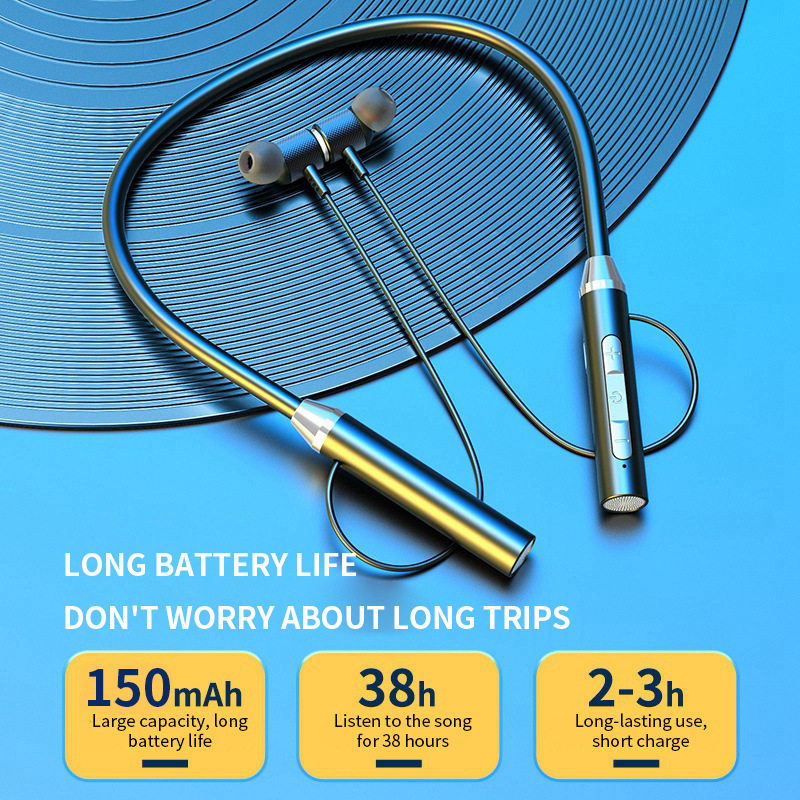 Bluetooth 5.0 Neckband Earphon - Magnetic Neckband Sports Earphones ulasan dan harga